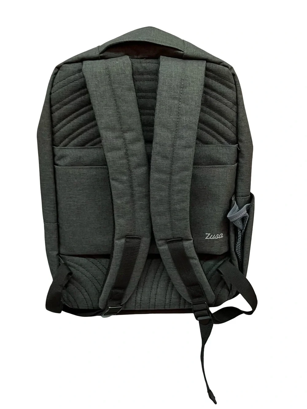 Zusa Backpack Heather Gray Laptop Messenger Branded New Embroidered Logo Phiar